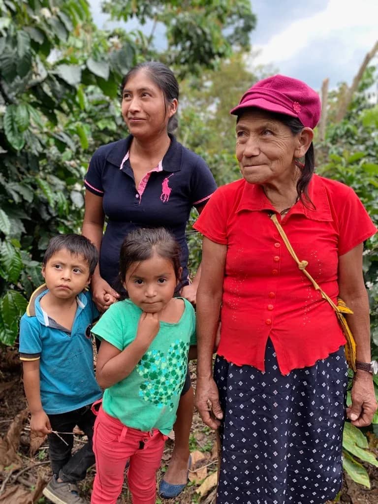 family of 3 generations of women and a boy